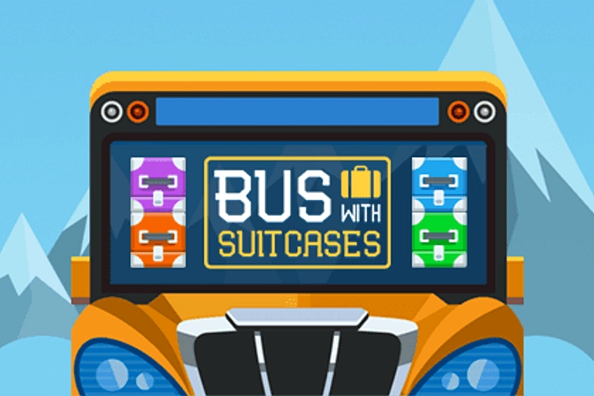 スーツケースでいっぱいのバス