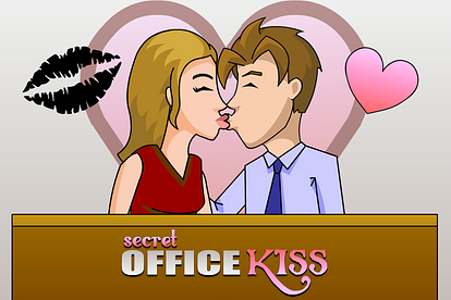 オフィスでキス