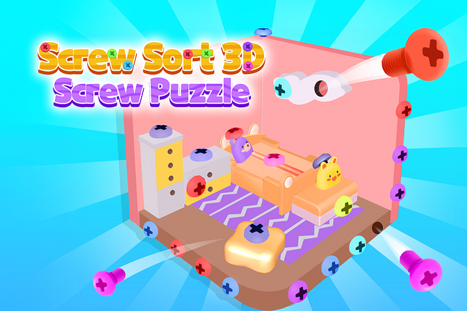 ネジソート3D：スクリューパズル